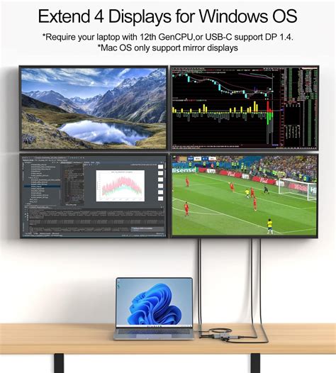 Buy USB C Hub Multiport Adapter, USB-C to HDMI VGA Dual DisplayPort MST ...