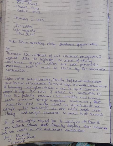 1 You are Chahat / Chetan, an IT Professional. You want to raise ...