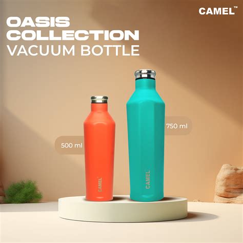Oasis Vacuum Bottle - Black - 350ml & 750ml - Camel Flasks – Camelflasks