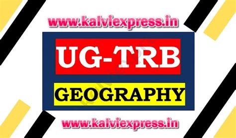 UG TRB GEOGRAPHY STUDY MATERIAL