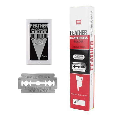 Buy Feather Brand Razor Blades Hi-Stainless Double Edge Online at Low ...