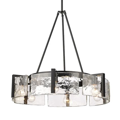 Golden Lighting Aenon 6-Light Matte Black Transitional Chandelier 3164 ...
