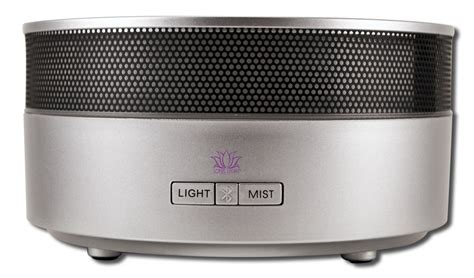 Lotus Light Ultrasonic Diffusing Mister with Bluetooth, Silver, 1.35 ...