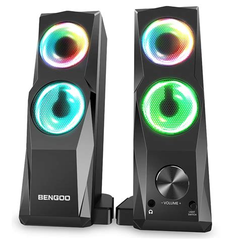 BENGOO GS01 Computer Speakers, Wired RGB Gaming Speakers for Computer ...