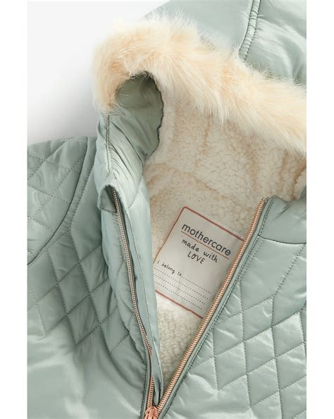 Buy Girls Full sleeves Quilted jacket with hood - Aqua Online at Best ...