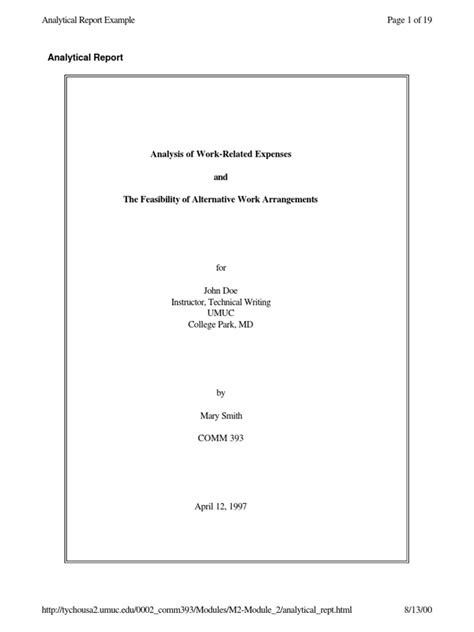 Example of An Analytical Report | PDF | Telecommuting | Shift Work