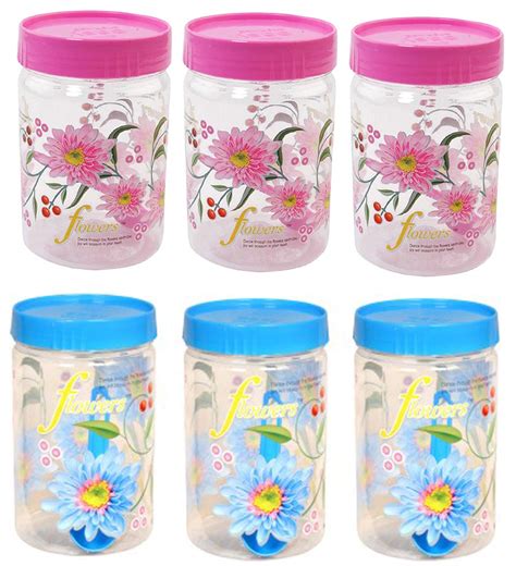 Buy Kuber Industries 6 Piece Plastic Container Set,1100ml Online at Low ...
