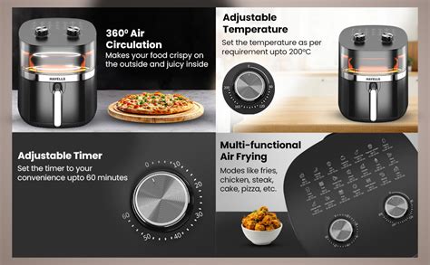 Havells Prolife Stellar Chef Air Fryer 5.5 Ltr|1500 Watts|See Through ...