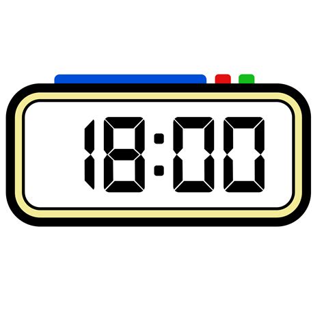 numérique l'horloge temps spectacle 18h00, l'horloge 24 heures ...