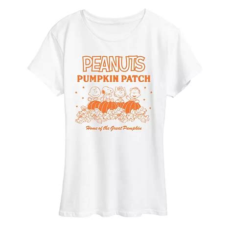 Women's Peanuts Pumpkin Patch Home Of The Great Pumpkin Graphic Tee
