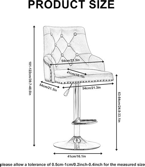 Buy KEEPREAPER Bar Stools Set of 4, Modern Height-adjustable Breakfast ...