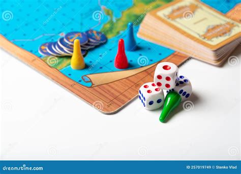 Board Games with Dice with Numbers and a Playing Field Stock Image ...