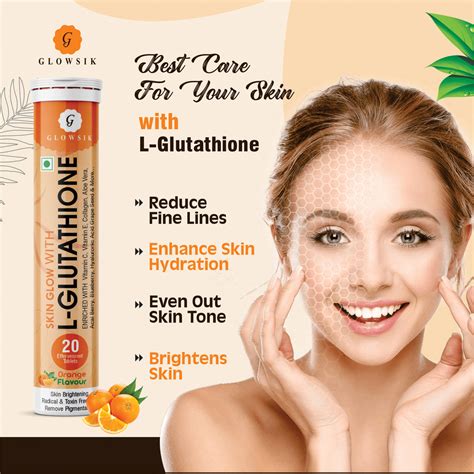 Glowsik L-Glutathione with Vitamin C & E , Grape Seed , for skin glow