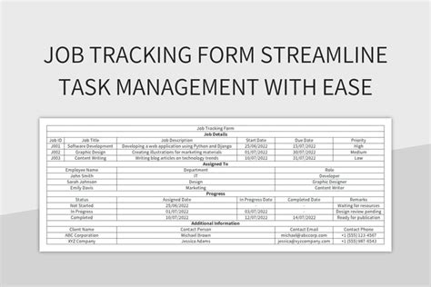 Image result for Job Tracking Excel Template