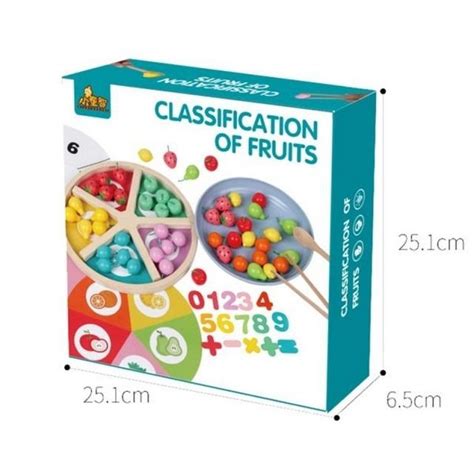 Extrokids Colorful fruit cognitive mathematics creative wooden puzzle