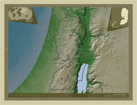 Location of the West Bank within the claimed territory of Palestine