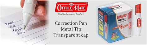 Soni Officemate Correction Pen with Metal Tip, 7ml - Pack of 10 | Pens ...