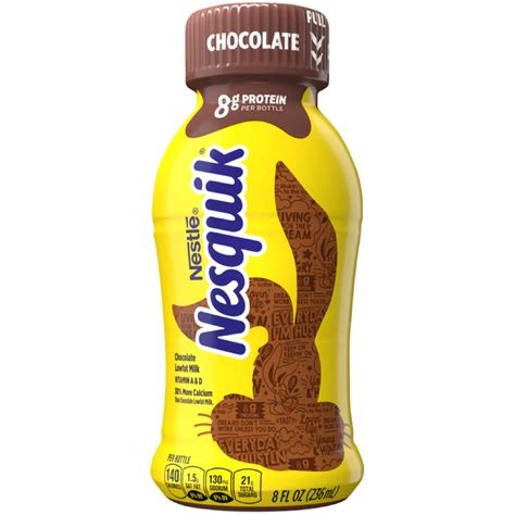 Nestle NESQUIK Low Fat Chocolate Milk, 8 fl. oz., Pack of 12 ...