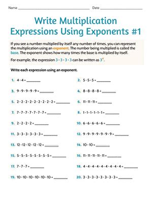 Image result for How to Write Expressions Using Exponents