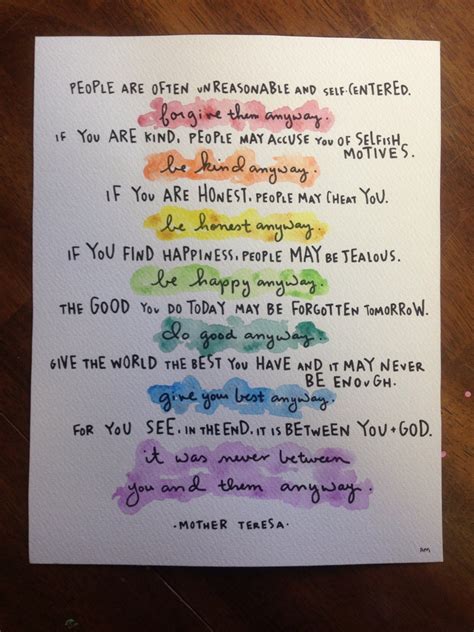 Mother Teresa Quotes Do It Anyway Printable