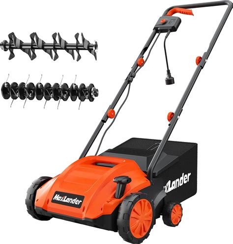 Amazon.com : MAXLANDER Electric Dethatcher and Scarifier, 13” 12Amp 2 ...