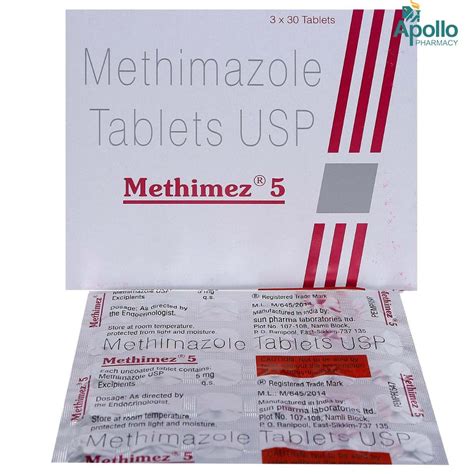 Methimez 5 Tablet 30's Price, Uses, Side Effects, Composition - Apollo ...