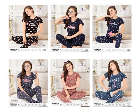 588 Kavyansika Hosiery Cotton Pyjama Night Suits Supplier India – Kavya ...