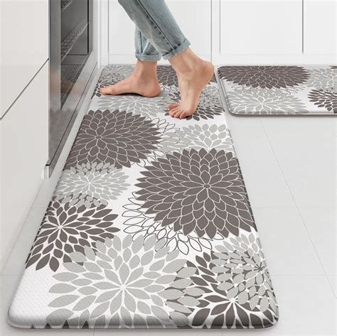 Amazon.com: Collive Anti Fatigue Kitchen Mat 2PCS,Boho Floral Kitchen ...