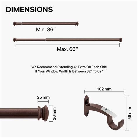 Buy DECO WINDOW Fashion Brown Curtain Rod With Brackets from Deco ...