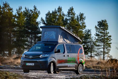 All-electric Toyota camper van converts from MPV to mini RV