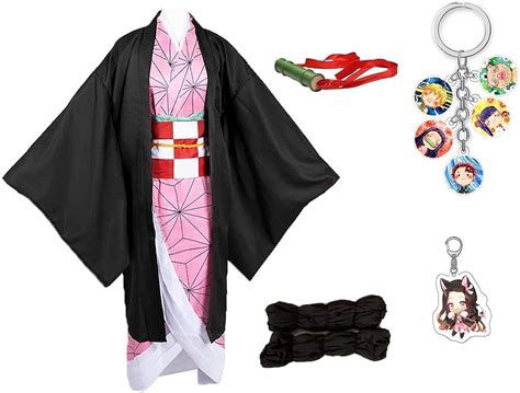 Buy ZSTO Kamado Nezuko Costume for Children,Anime Demon Slayer Cosplay ...