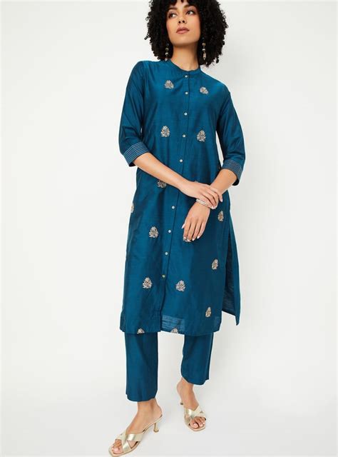 Buy Women Embroidered Straight Kurta Set Online at just Rs. 1499.0 ...