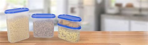 Buy Cutting EDGE Modular Containers Oval with Plain lids, 1200 ML, Set ...