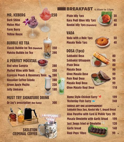 Menu at Nimma Local - Chai Coffee Aur O, Bengaluru