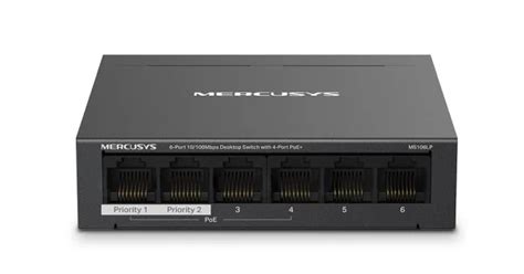 Mercusys MS106LP 6-Port 100Mbps PoE+ Networking Switch