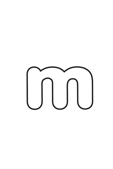 Free Printable Bubble Letters: Lowercase M