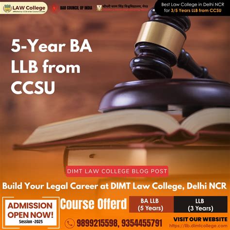 5-Year BA LLB from CCSU – Build Your Legal Career at DIMT Law College ...