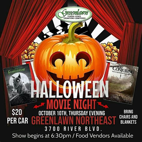 Halloween Movie Night at Greenlawn Northeast! , Greenlawn Cemetery ...