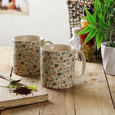 Buy miah decor MD-74-MFN Pipe Decal Stoneware 350 ML Mug - Set of 2 ...
