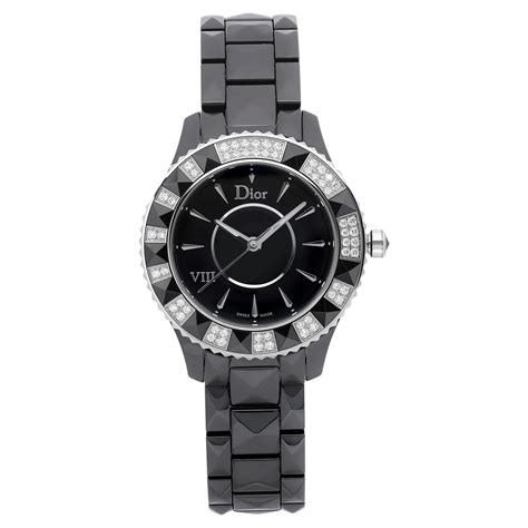Christian Dior VIII Grand Bal Ceramic Diamond Black Dial Watch ...