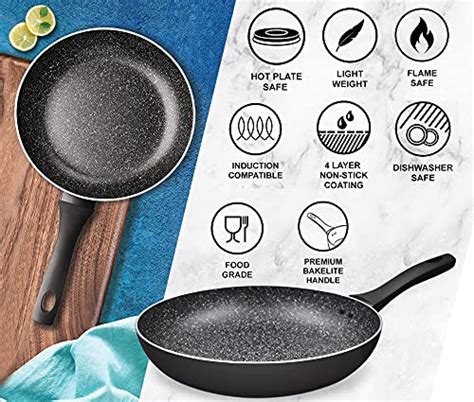 Milton Pro Cook Granito Induction Fry Pan, 24 cm, Black (Aluminium ...