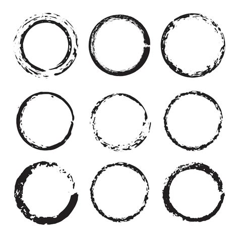 Textured circles rough abstract and artistic round shapes for creative ...
