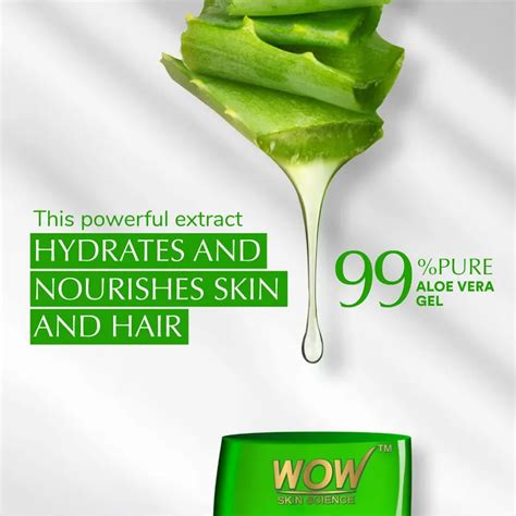 Buy Wow Skin Science Aloe Vera Gel For Skin & Hair 130 ml | 19 Minutes ...