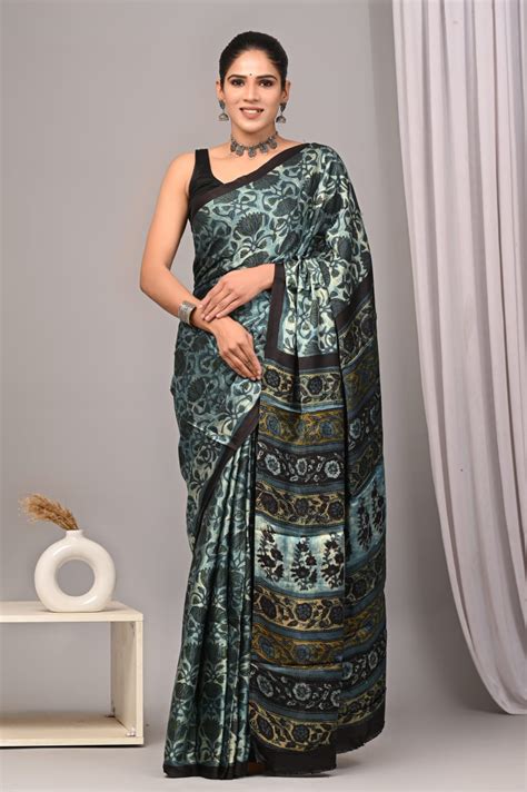 Baby Blue Modal Silk Saree – Rangvarsha Sarees