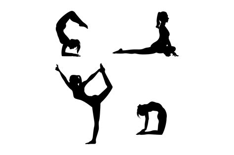 Yoga Poses Silhouettes