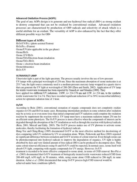 Image result for Advanced Oxidation Process Model