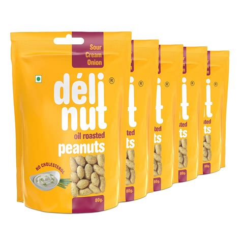 Delinut Oil Roasted Peanuts | Sour Cream Onion 400gm : Amazon.in ...