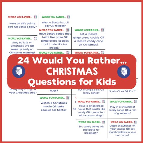 24 Christmas Would You Rather Questions - Days With Grey