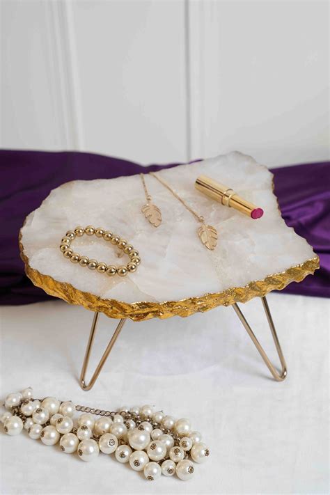 Handcrafted Agate Cake Stand - Folkstorys Decor