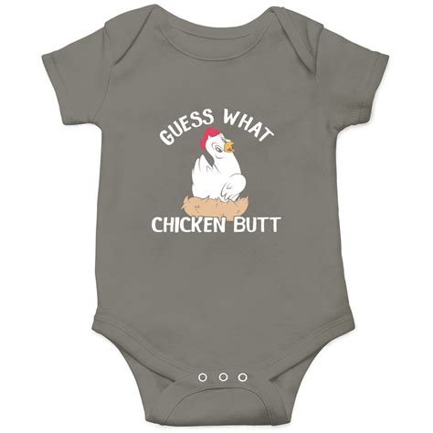 Chickens Guess What Chicken Butt Funny Chicken Lovers Joke Onesies sold ...